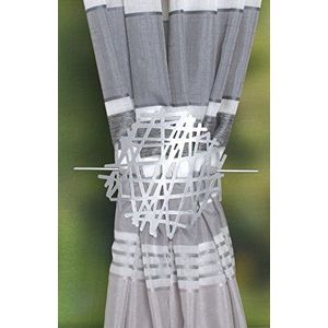 Home fashion RAFFHOUDER VAN METAAL VERBRKT, zilver, 18 x 2 cm, 1 Units