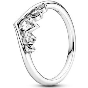 Pandora Ring Wishbone sterling zilver zirkonia grootte: 58