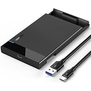 UGREEN USB 3.1 Harde Schijf Behuizing voor 2,5 Inch 9,5mm/7mm SSD/HDD Behuizing USB C 3.1 Gen 2 naar SATA III tot 6Gbps UASP met USB C 3.1 Kabel SATA Enclosure, Zonder Gereedschap