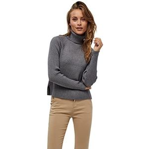 Minus AVA Knit Turtleneck Sweater voor dames, lichtgrijs gem., XXL