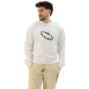 Karl Lagerfeld Jeans, Heren, Multi Ring Logo Sweat, Regular Fit, Wit, XS