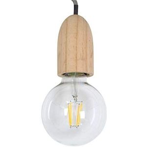 Zons Hanglamp + led-lampen, grijs, 4 stuks