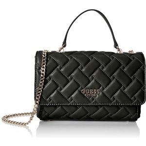 GUESS Dames Alanna Convertible Crossbody Flap, Zwart, One Size, Zwart, Eén maat