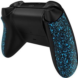 eXtremeRate Grip Cover voor Xbox Series X S Controller, DIY Vervanging Handgrip Side Shell Case Accessoires voor Xbox Series X S Controller Model 1914(Zonder Controller)-Getextureerd Blauw