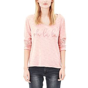 s.Oliver T-shirt met lange mouwen voor dames, roze (Peach Placed Print 42D0), 32
