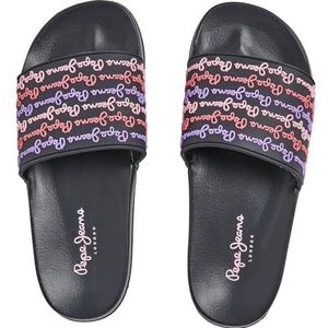 Pepe Jeans Dames Slider Set W Flip-Flop, Zwart (Zwart), 5 UK, Zwart, 5 UK
