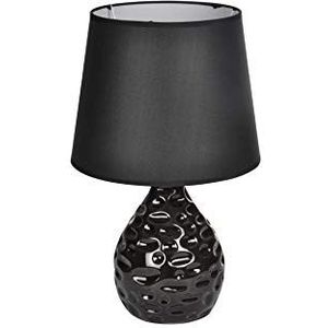 Homea 6LCE122NR lamp, keramiek, 40 W, zwart, diameter 25H39,5 cm