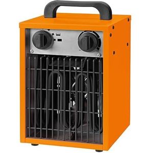 Industriële ventilatorkachel, 2 W, oranje, 22-24 V, met draaggreep