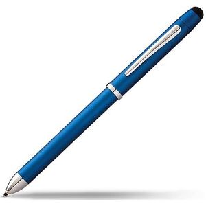 Cross Tech 3+ multifunctionele schrijfmachine (geschenkdoos, draaipotlood, balpen, gum/stylus dop) metallic blauw