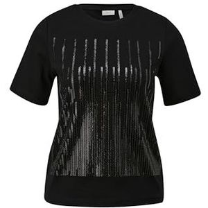 s.Oliver BLACK LABEL Dames T-shirt met pailletten, 99d1, 42