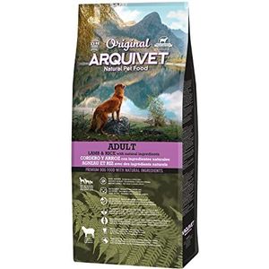Arquivet Origineel volwassen voer voor volwassen honden, lam en rijst, bruin, 12 kg (1 stuk)