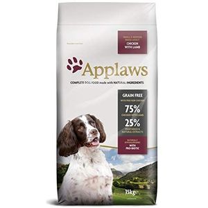Applaws Complete Dry Dog Food Adult Grain Free Huhn mit Lamm (1 x 15kg Beutel)