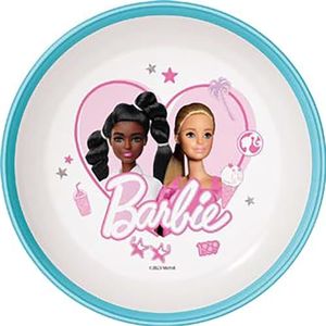 Barbie-kunststof kom voor meisjes, wit, schokbestendig, herbruikbaar