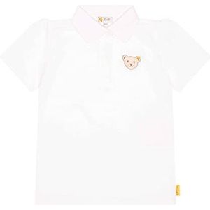 Steiff Poloshirt voor meisjes, korte mouwen, wit (bright white), 92 cm