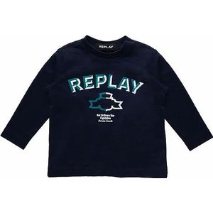 Replay Baby-jongens T-shirt, 882 Deep Blue, 24 Maanden