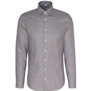 Seidensticker Zakelijk overhemd voor heren, shaped fit, gemakkelijk te strijken, kent-kraag, lange mouwen, 100% katoen, lila, 45