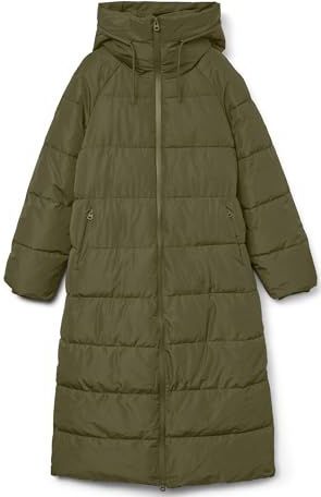 Vmelanor - Jas - Lang - Met Capuchon - Gequilte Detail - Polyester Vulling