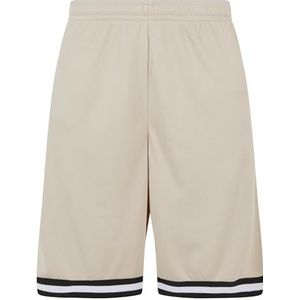 Urban Classics Heren Stripes Mesh Shorts, softseagrass/zwart/wit, 3XL