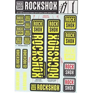RockShox Stickerset 30/32 mm en RS1 neongeel, SID/Reba/Revelation (<2018) sector/Recon / X32/30G/30S/XC30, 11.4318.003.498 reserveonderdelen, geel, staande buizen