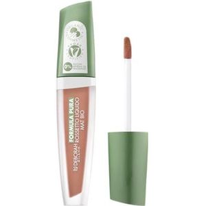 Deborah Milano flüssiger Lippenstift, Formel Pura BIO, Matt-Effekt Nr. 01 Nude, Samt-Effekt, verleiht weiche und volle Lippen mit langem Halt, 4,5 g