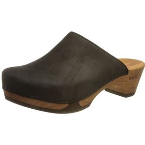 Woody Katharina houten schoen voor dames, zwart, 41 EU, zwart, 41 EU