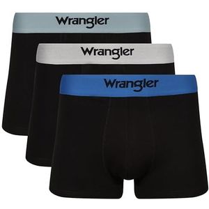 Wrangler Boxershorts voor heren in zwart, Zwart, XL