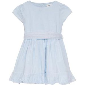 Jurk - Katoen - Korte Jurk - Met Tule Ceintuur en Kanten Details