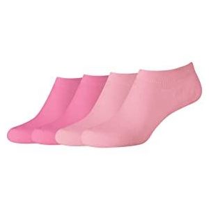 Camano Dames Online Women Cotton Fine Invisible Sneaker 4p, Azalea roze, 35-38, azalea roze, Eén maat