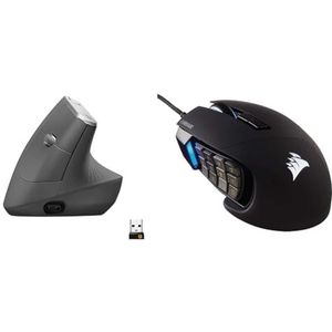 Logitech MX Vertical ergonomische & Corsair Scimitar ELITE RGB Optical MOBA/MMO