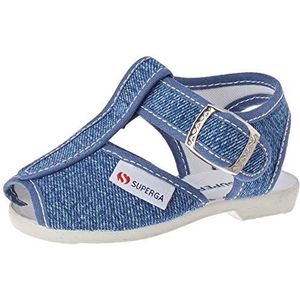 Superga Unisex Baby 1200 COTJ Slingback sandalen, Blauw Jeans C50, 20 EU