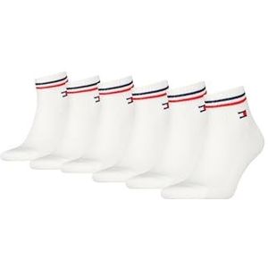 Tommy Hilfiger Iconic Quarter sokken voor heren, verpakking van 2 stuks, wit, 13/15 EU