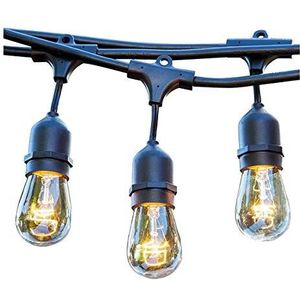 MAFY LIGHT Lichtsnoer voor buiten, aansluitbaar, 34 m, met 80 ledlampen, E27, warm wit