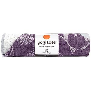 Yogitoes Yoga Mat Handdoek - Lichtgewicht, Sneldrogend Microfiber, Antislip Skidless Technologie, Gebruik in Hot Yoga, Vinyasa en Power, 71 Inch (180 cm), Geija Paars