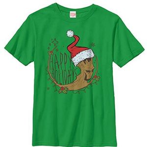 Marvel jongens Groot kerstfeest T-Shirt Kelly Green XL