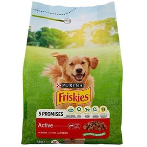 Friskies Active Kroketten voor honden met rundvlees, 4 verpakkingen à 3 kg