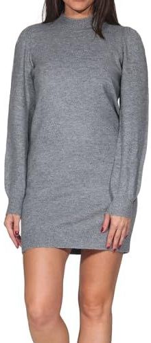 JDY - Korte Jurk - Gebreide Jurk - Hoge Hals - Lange Mouwen - Loose Fit