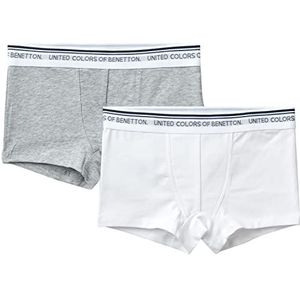 United Colors of Benetton Ondergoed voor jongens, meerkleurig (White & Grey 501), XXS (100 cm)