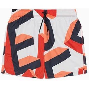 EMPORIO ARMANI Mid boxershorts voor heren, Big EA White/Red.Com, Big Ea White/Red.com, S