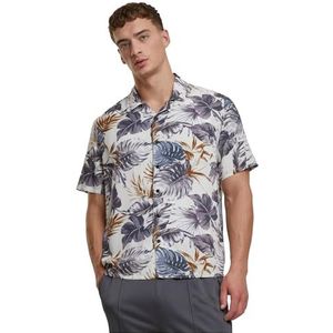 Urban Classics - Viscose AOP Resort Overhemd - S - Blauw