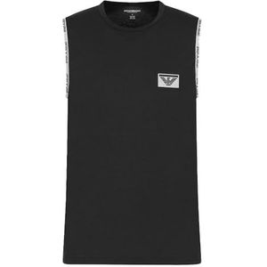 Emporio Armani Piping Logoband T-Shirt Zwart, Zwart, XL