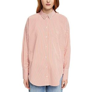 ESPRIT Collection Gestreepte blouse van popeline, oranje-rood., XL