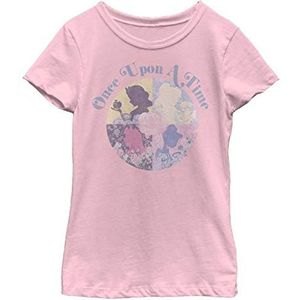 Disney Prinsessen ""Once Upon a Time Profil"" T-shirt voor meisjes, roze, M