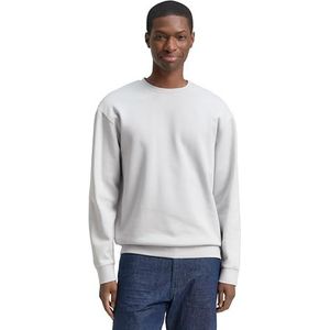 Tom Tailor Denim - Sweatshirt - Chalk Grey - Met Geborduurd Logo