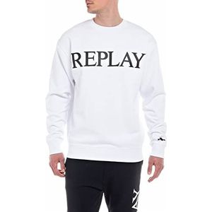 Replay - Sweatshirt - Optical White - Katoen