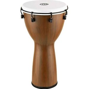 Meinl Percussion Djembe (alle weersomstandigheden) met synthetische schaal en kop, alpine serie - NIET GEMAAKT IN CHINA — 12 inch middelgrote mechanisch afgestemd, 2 JAAR GARANTIE (ADJ12-BW)