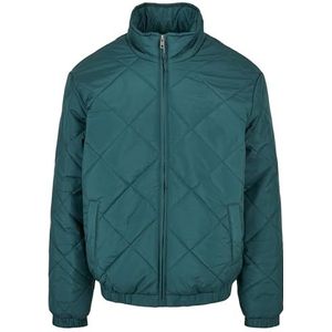 Urban Classics Heren Diamond Quilted Short Jacket, groen, XXL