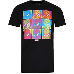 Marvel Heren Pop Art Spidey-Mens, zwart (black BLK), M