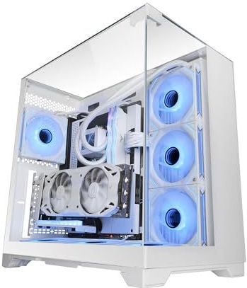 MC-VISION - Gaming Behuizing - Zwart - Gehard Glas - Dual-Chamber Structuur