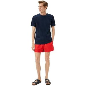 Koton Heren Trekkoord Pocket Detail Short Trunk Swim Wear, Rood (410), S