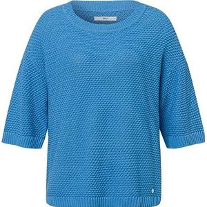 BRAX Dames Style Lesley Yarn Mix Fancy Structure Trui, Pacific, Normaal